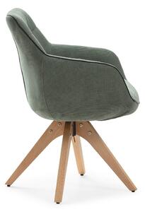 Zielone krzesła zestaw obrotowe 2 szt. Donatelo – Marckeric