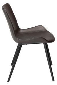 Szare krzesło z imitacji skóry DAN–FORM Denmark Hype