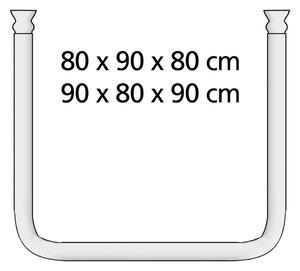 Uniwersalny drążek narożny w kolorze srebra na zasłonę prysznicową Wenko, ø 2 cm