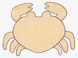 Podkładka z rafii z haftem Crab