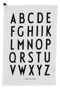 Biała bawełniana ściereczka Design Letters Alphabet, 40x60 cm