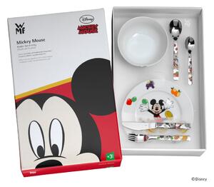 6-częściowy komplet nierdzewnych sztućców dziecięcych i naczyń WMF Mickey Mouse