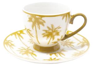 Komplet filiżanek ze spodkiem z porcelany Aruba, 6 elem