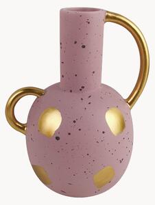 Wazon z ceramiki Pink & Cozy, W 22 cm
