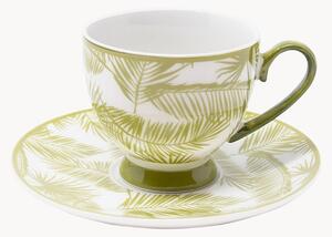 Komplet filiżanek ze spodkiem z porcelany Aruba, 6 elem