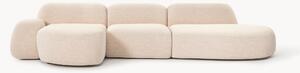 Narożna sofa modułowa Bouclé z szezlongiem Wolke (4-osobowa)