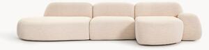 Narożna sofa modułowa Bouclé z szezlongiem Wolke (4-osobowa)