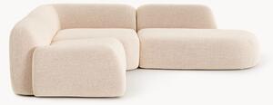 Narożna sofa modułowa Bouclé z szezlongiem Wolke (4-osobowa)