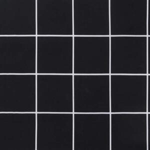 Poduszka na ławkę ogrodową, czarna krata, 120x50x4 cm