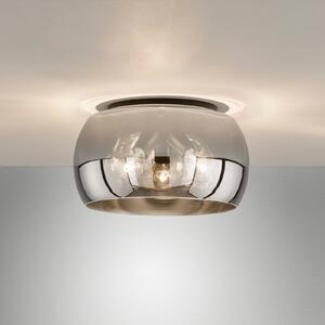 FISCHER & HONSEL Lampa sufitowa Dima, możliwość ściemniania, aluminiowy / szary / cynkowy, salon / jadalnia, szkło, nowoczesny