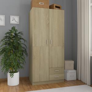 Szafa do biura sypialni z półkami na ubrania sonoma 80x180 cm | Umeblowana.com