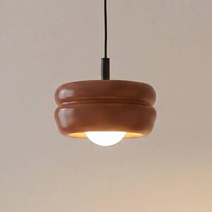 Lampa wisząca szklana Tina Argon, możliwość ściemniania, terracotta, salon / jadalnia, szkło