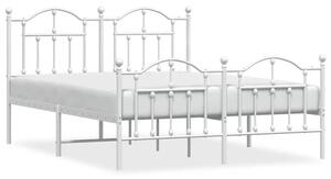 Białe metalowe łóżko małżeńskie 140x200 cm - Wroxo