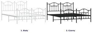 Czarne metalowe łóżko loftowe 140x200cm - Wroxo