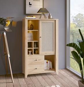 Szafka z półkami i szufladami boho | Umeblowana.com