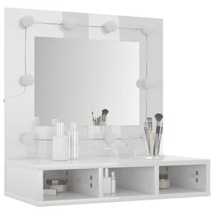 Toaletka z lustrem nablatowa lub wisząca biały połysk - Arvola 4X