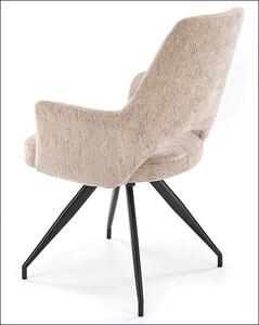 Beżowe tapicerowane krzesło obrotowe - Nortes