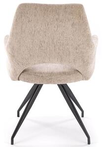 Beżowe tapicerowane krzesło obrotowe - Nortes