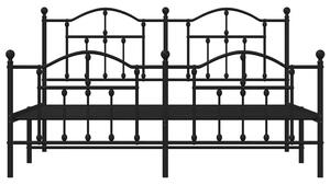 Czarne metalowe łóżko małżeńskie 180x200cm - Wroxo
