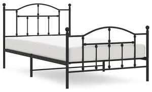 Czarne metalowe łóżko industrialne 100x200cm - Wroxo