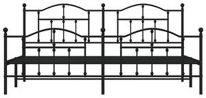 Czarne metalowe łózko loftowe 200x200cm - Wroxo