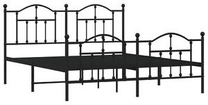 Czarne metalowe łóżko małżeńskie 180x200cm - Wroxo