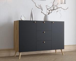 Elegancka komoda na drewnianych nóżkach | Umeblowana.com