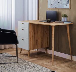 Biurko w stylu scandi z szufladami | Umeblowana.com