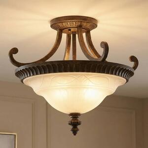 FEISS Lampa sufitowa DRAWING, możliwość ściemniania, brązowy / rdzawy, salon / jadalnia, metal, antyczny