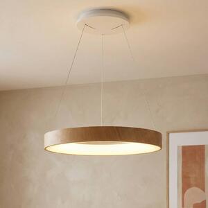 Mantra Iluminación Lampa wisząca Niseko II, możliwość ściemniania, jasne drewno, salon / jadalnia, metal, nowoczesny