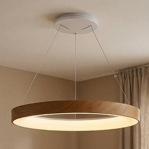 Mantra Iluminación Lampa wisząca Niseko II, możliwość ściemniania, jasne drewno, salon / jadalnia, metal, nowoczesny
