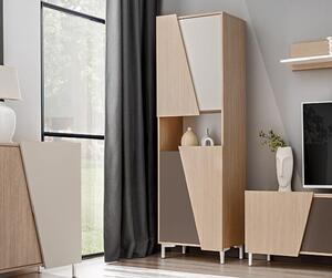Wysoki słupek z półkami do salonu | Umeblowana.com