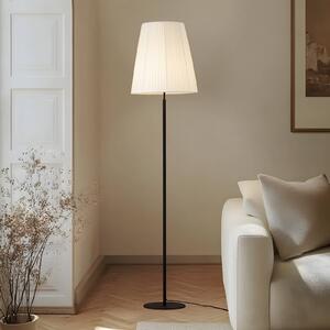 Lampa stojąca Virelle Lindby, biały / opal, salon / jadalnia, tkanina / materiał / jedwab, nowoczesny