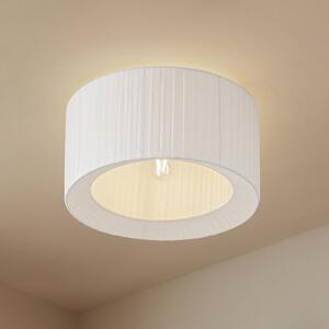 Lampa sufitowa Virelle Lindby, możliwość ściemniania, biały / opal, sypialnia, tkanina / materiał / jedwab