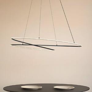 Lampa wisząca Gavril Lucande, możliwość ściemniania, czarny, salon / jadalnia, metal, nowoczesny