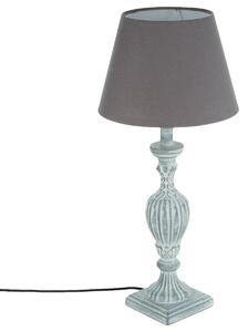 Lampa stołowa PATINE GRIS z abażurem, 56 cm