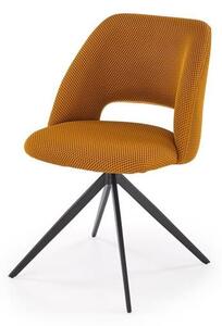 Musztardowe krzesło do jadalni loft | Umeblowana.com