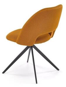 Musztardowe krzesło do jadalni loft | Umeblowana.com
