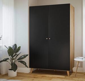 Loftowa duża szafa na ubrania 120 cm | Umeblowana.com