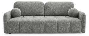 Sofa ZEN Rozkładana Dwuosobowa Ciemnoszara Boucle Nowoczesna