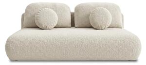 Sofa BASE Rozkładana Dwuosobowa Beżowa Boucle Nowoczesna