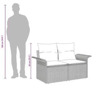 Sofa ogrodowa z poduszką beżowy 141 x 62 x 69cm polirattan