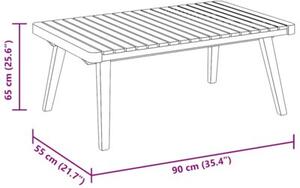 Ogrodowy stolik kawowy, 90x55x35 cm, lite drewno akacjowe