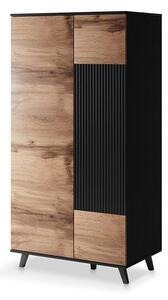 Szafa z lamelami dąb wotan 90x182cm | Umeblowana.com
