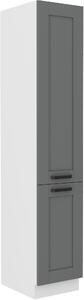 Wysoka szafka kuchenna słupek LUNA 40 DK-210 2F Szary/Biały