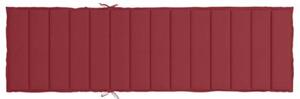 Poduszka na leżak, winna czerwień, 200x70x3 cm, tkanina oxford