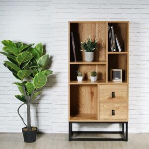 Loftowa biblioteczka z szufladami 120x60cm | Umeblowana.com