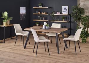 Rozkładany stół loftowy 140x85 orzech + czarny | Umeblowana.com
