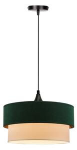 Elegancka zielona lampa wisząca z welurowym abażurem - V156-Kisano