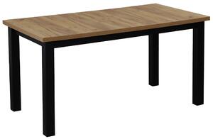 Stół do kuchni jadalni rozkładany LAP 150/190x80 Czarny/Dąb Craft